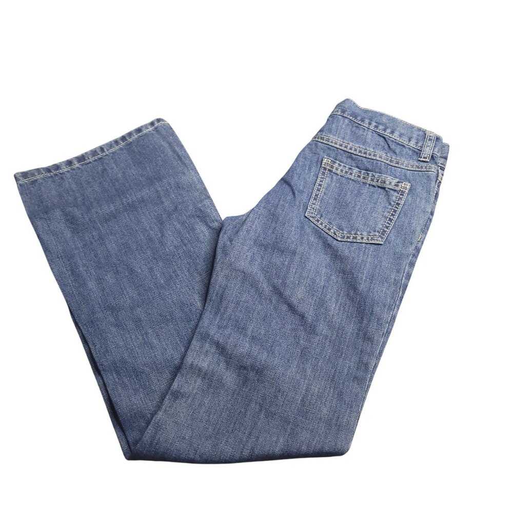 Gymboree Girls Bootcut Jeans 12 Embroidered Scottie Dogs Adjustable Waist
